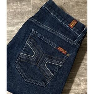 7 For All Mankind Women's Standard Button Fly Mid Rise Straight Jean Sz 29 30x30